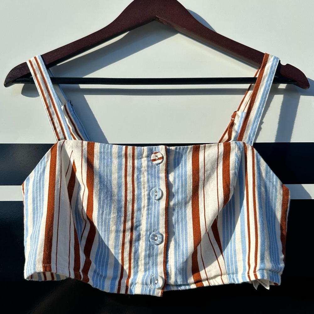 Stripped Crop Top Size Medium